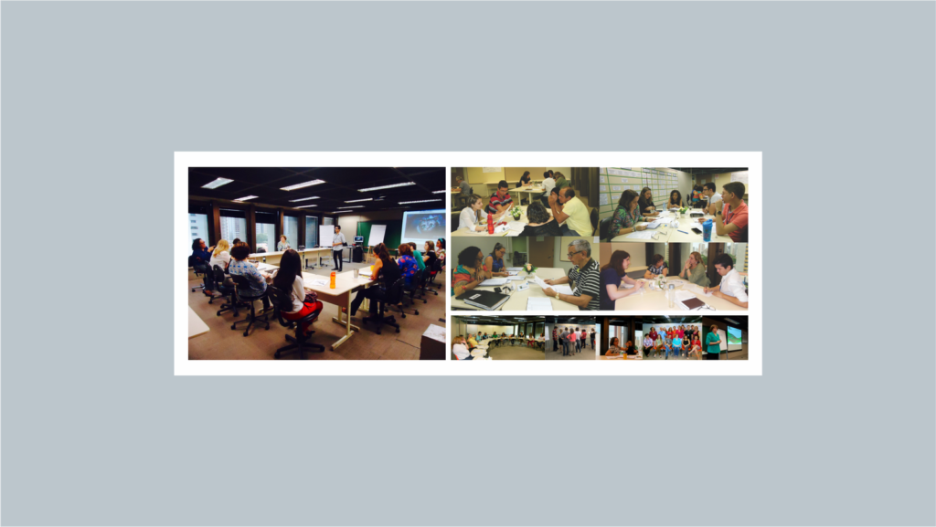 Condução de cursos e oficinas de qualificação pedagógica para equipe interna e clientes Esaf.CE